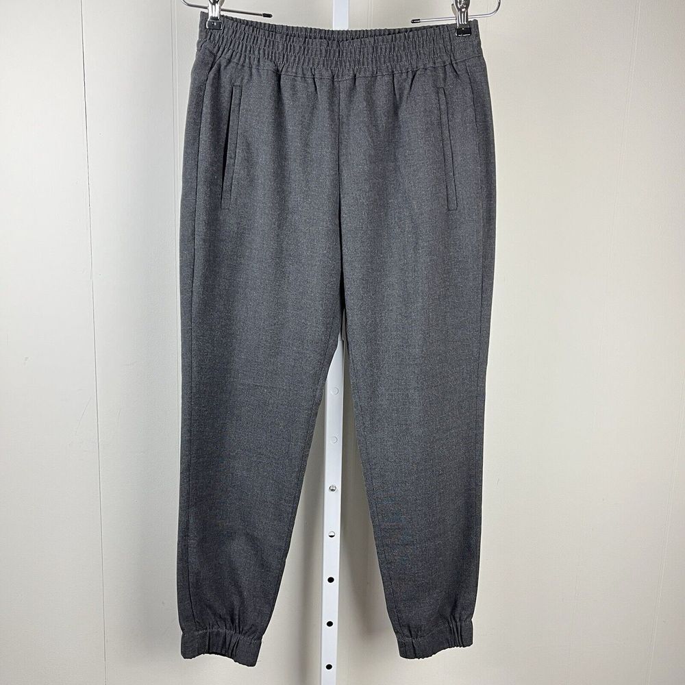 Banana‎ Republic Jogger Pants Womens Size 4 Short Charcoal Gray Pull On